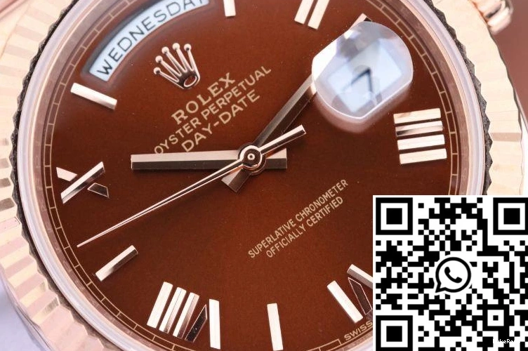 EW Rolex Dial Date Factory 40mm 228235 Brown Day 0123